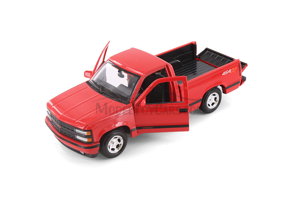 1993 Chevy 454 SS Pickup Truck, Red - Showcasts 38901R - 1/24 Scale Diecast Model Toy Car