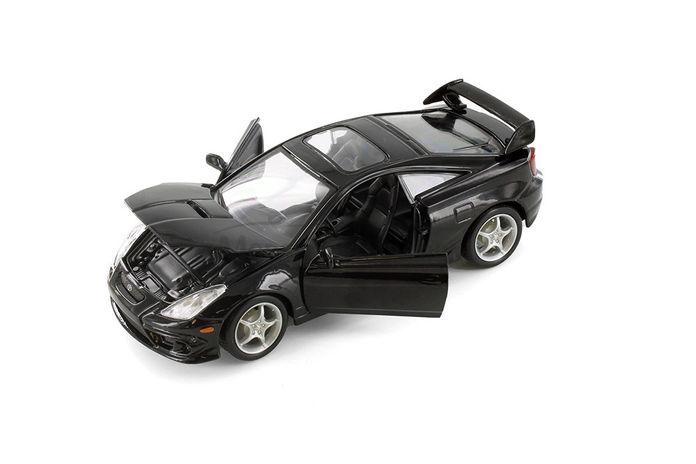 2004 Toyota Celica GT-S, Black - Showcasts 37237 - 1/24 Scale Set of 4 Diecast Model Toy Cars