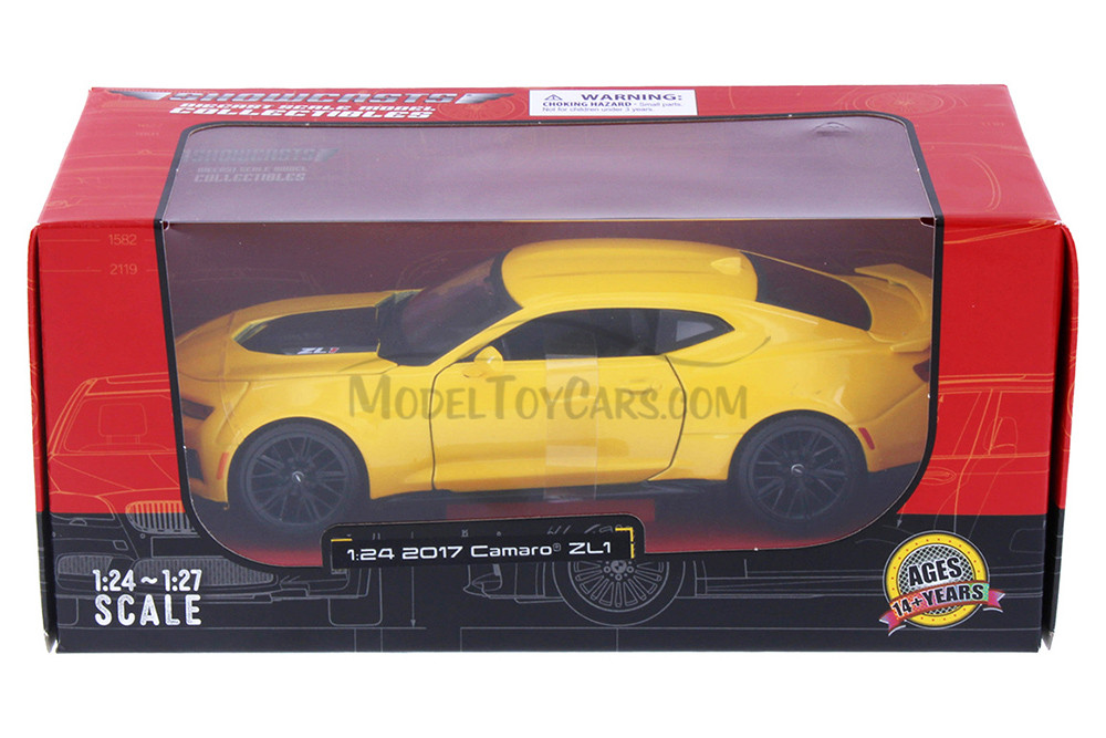 2017 Chevy Camaro ZL1 Hardtop, Yellow - Showcasts 38512YL - 1/24 Scale Diecast Model Toy Car