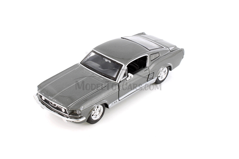 1967 Ford Mustang GT-500 Hard Top, Red & Gray, Showcasts 37260 - 1/24 Scale Set of 4 Model Toy Cars
