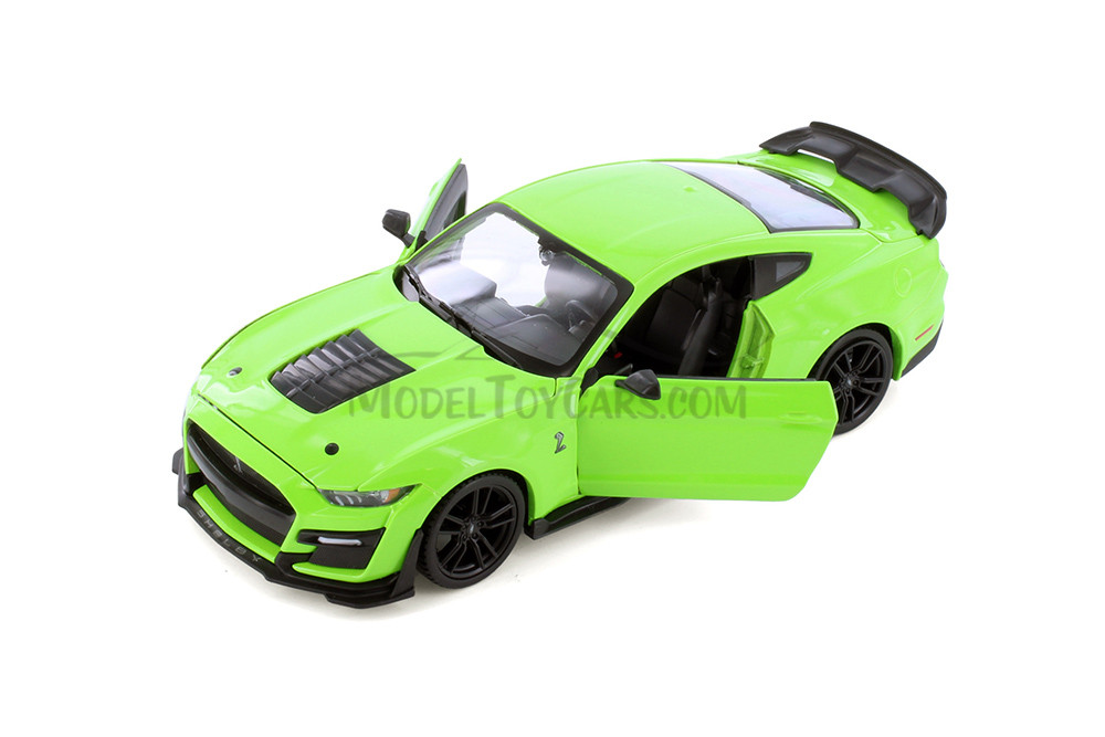 2020 Ford Mustang Shelby GT500 Hardtop, Green & Orange - Showcasts 37532 - 1/24 Scale Set of 4 Cars