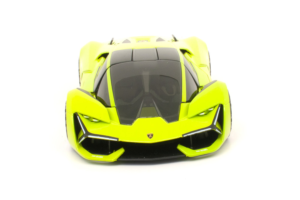 Lamborghini Terzo Millennio Hardtop, Lime Green w/Black Top - Bburago 28094GN - 1/24 Scale Diecast Model Car