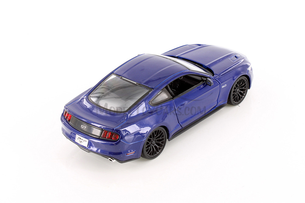 2015 Ford Mustang Hardtop, Orange & Blue - Showcasts 37508 - 1/24 Scale Set of 4 Diecast Model Cars