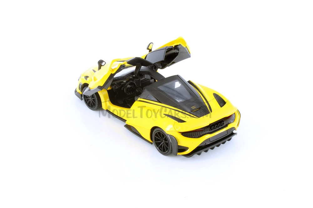 McLaren 765LT, Yellow - Showcasts 68276YL - 1/24 Scale Diecast Model Toy Car