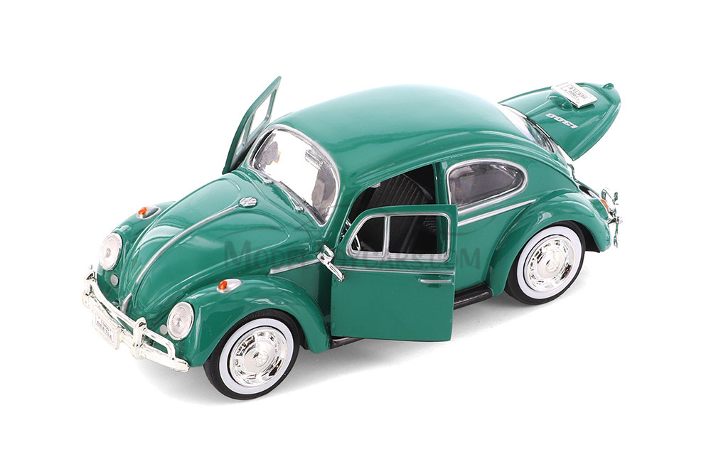1966 Volkswagen Beetle Hardtop, Green - Showcasts® 77223GN - 1/24 Scale Diecast Model Toy Car