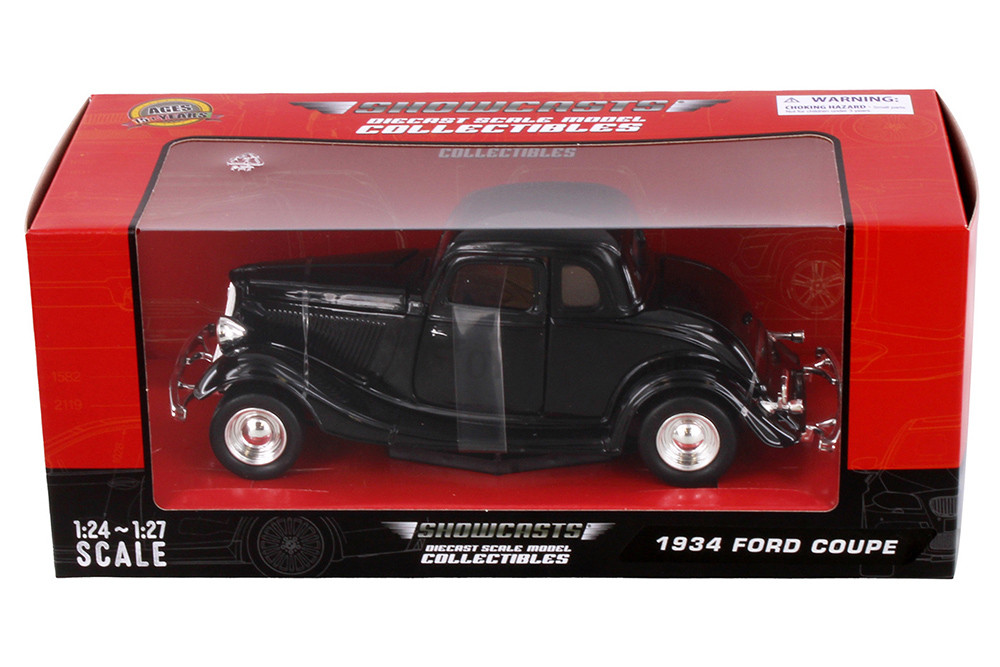 1934 Ford Coupe Hardtop, Black - Showcasts 77217BK - 1/24 Scale Diecast Model Toy Car