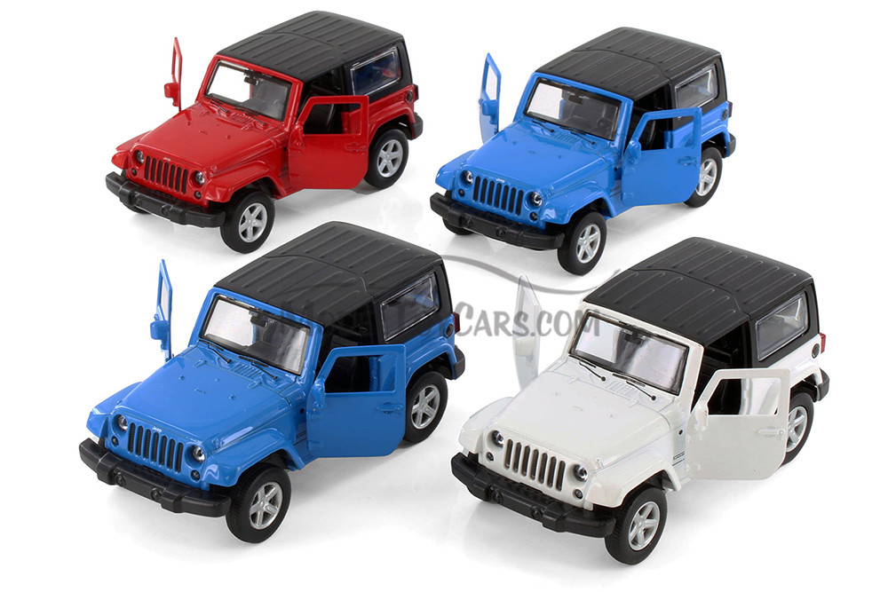 Jeep Wrangler, Blue, White & Red - Showcasts 67425D - 1/43 Scale Set of 12 Diecast Model Toy Cars