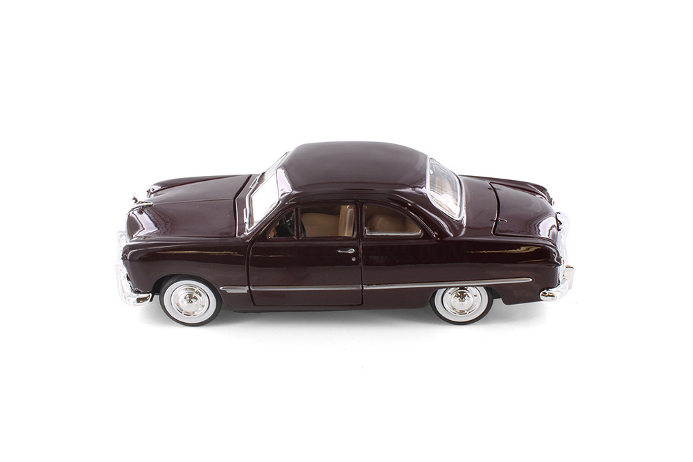 1949 Ford Coupe Hardtop, Dark Brown - Showcasts 77213D - 1/24 Scale Set of 4 Diecast Model Toy Car