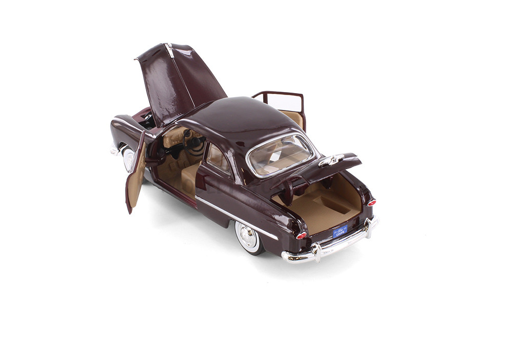 1949 Ford Coupe Hardtop, Dark Brown - Showcasts 77213D - 1/24 Scale Set of 4 Diecast Model Toy Car