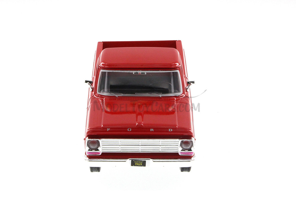 1969 Ford F-100 Pickup Truck, Red - Showcasts 71315R - 1/24 Scale Diecast Model Toy Car