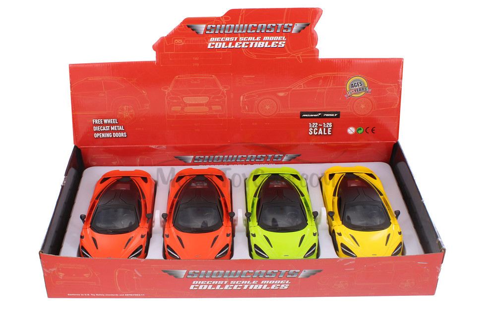 McLaren 765LT, Red, Yellow & Green - Showcasts 68276D - 1/24 Scale