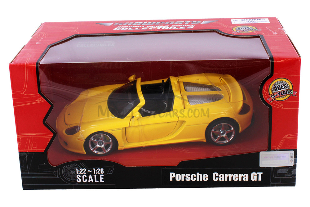 Porsche Carrera GT, Yellow - Showcasts 68242YL - 1/24 Scale Diecast Model Toy Car