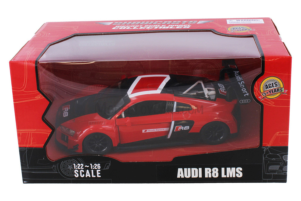 Audi R8 LMS, Red - Showcasts 68262R - 1/24 Scale Diecast Model Toy Car