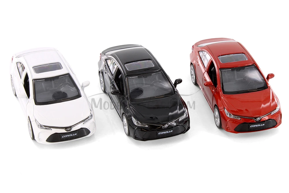 Toyota Corolla Hybrid, Red, White & Black - Showcasts 67813D - 1/43 Scale 3-Pack Diecast Model Cars