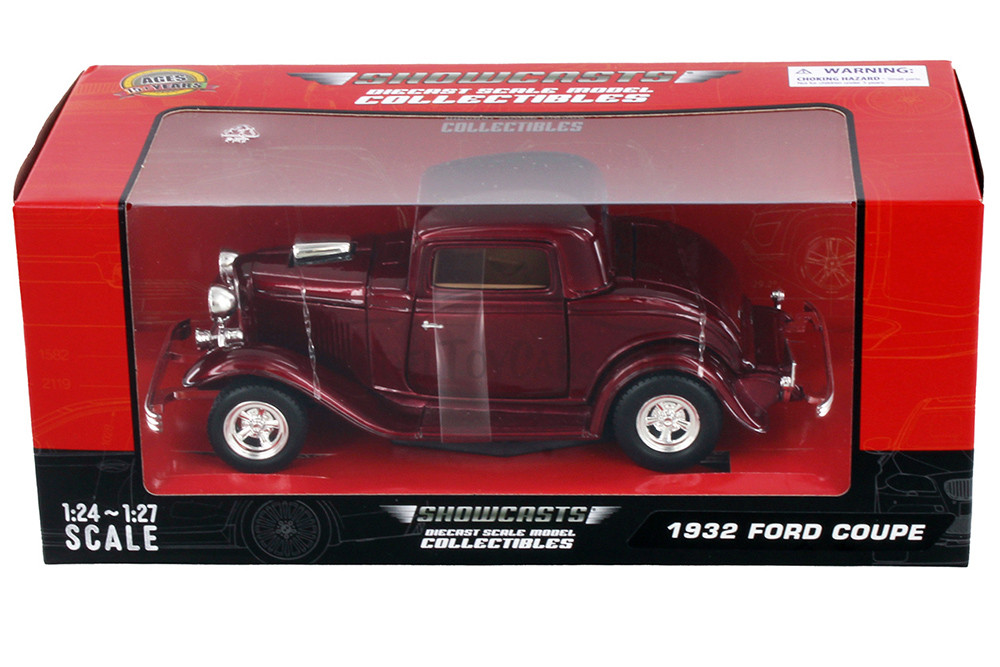 1932 Ford Coupe Hard Top, Red - Showcasts 77251R - 1/24 Scale Diecast Model Toy Car