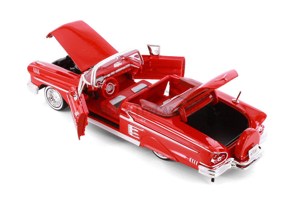 1958 Chevy® Impala™ Convertible, Red - Showcasts® 77267R - 1/24 Scale Diecast Model Toy Car