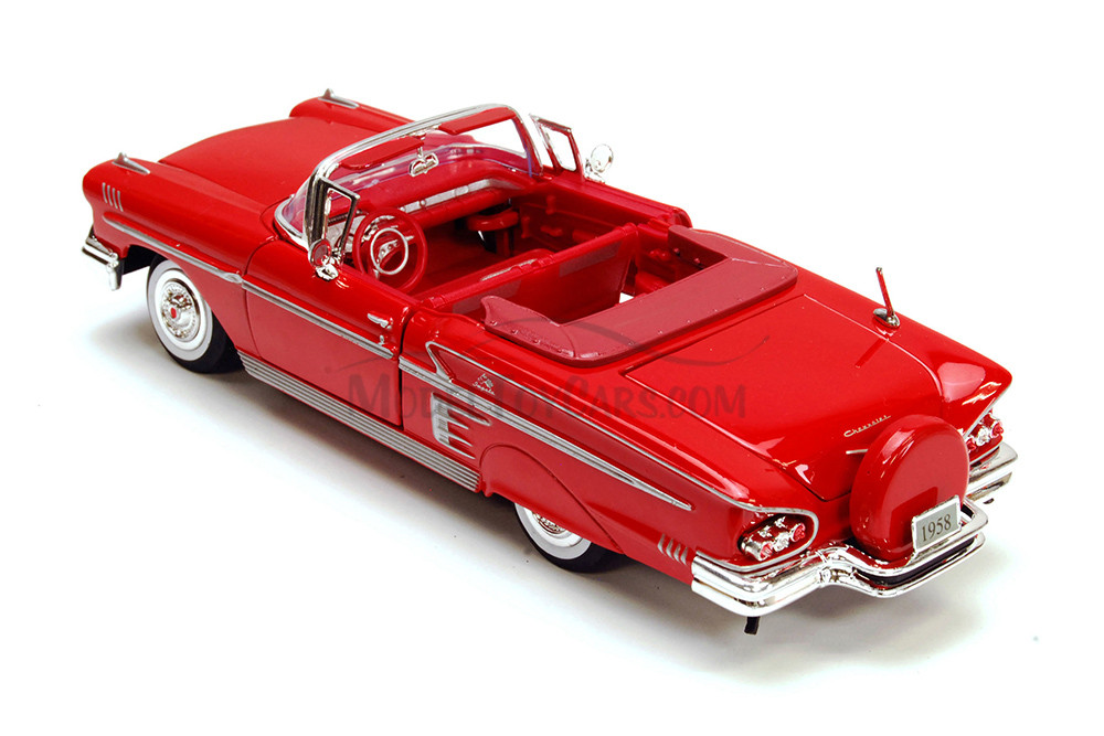 1958 Chevy Impala Convertible, Red - Showcasts 77267R - 1/24 Scale