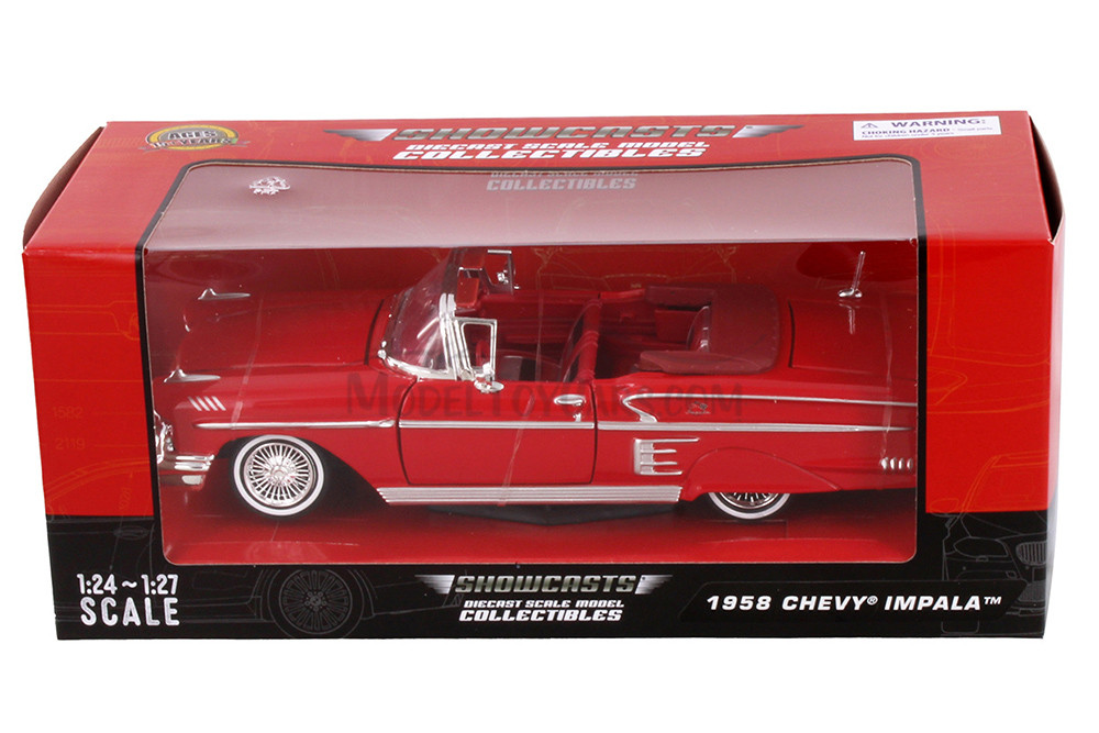 1958 Chevy® Impala™ Convertible, Red - Showcasts® 77267R - 1/24