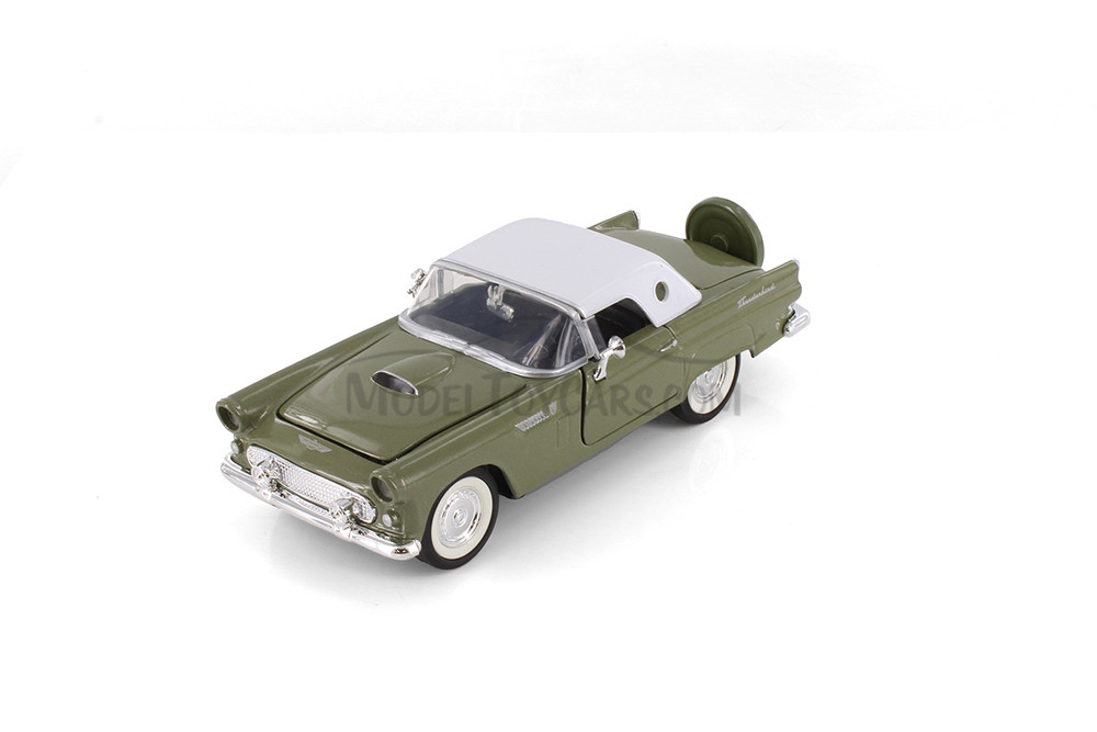 1956 Ford Thunderbird, Green - Showcasts 77312D - 1/24 Scale Set of 4 Diecast Model Toy Cars