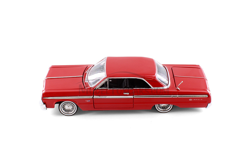 1964 Chevy Impala Hardtop, Red - Showcasts 77259R - 1/24 Scale Diecast Model Toy Car