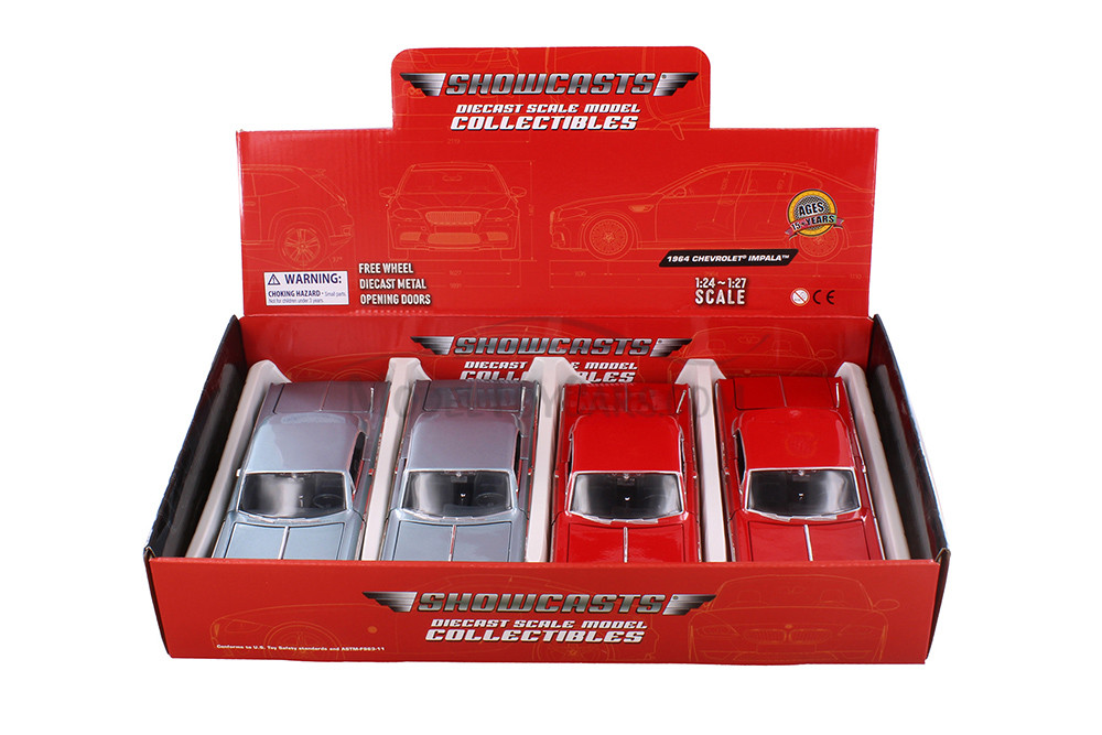 1964 Chevy Impala Hardtop, Blue & Red - Showcasts 77259D - 1/24 Scale ...