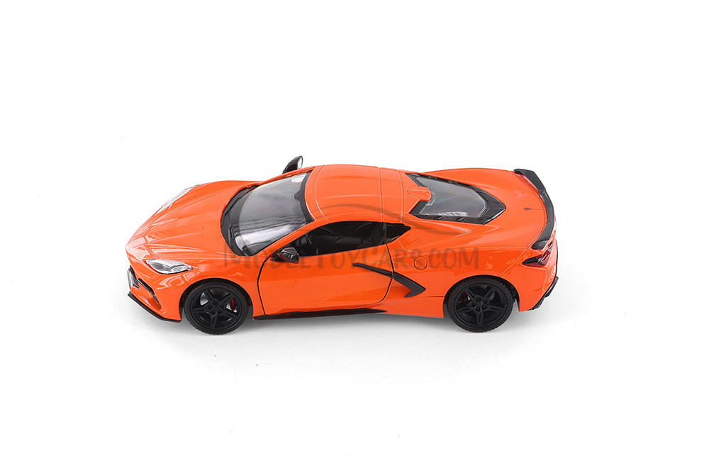 2020 Chevy Corvette C8 Stingray Hardtop, Orange - Showcasts 71360OR - 1/24 Scale Diecast Model Car