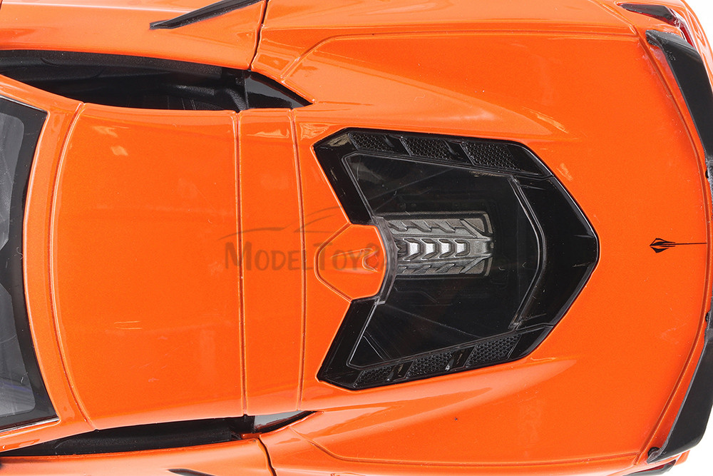 2020 Chevy® Corvette® C8 Stingray Hardtop, Orange - Showcasts® 71360OR - 1/24 Scale Diecast Model Car