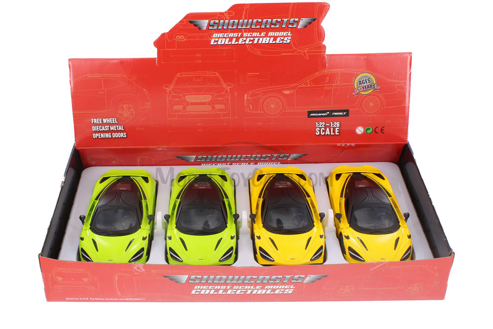McLaren 765LT, Green & Yellow - Showcasts 68276/2D - 1/24 Scale