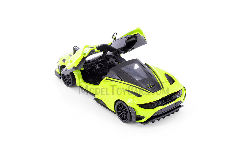 McLaren 765LT, Green & Yellow - Showcasts 68276/2D - 1/24 Scale