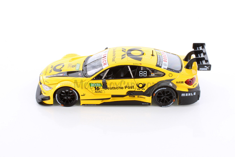 BMW M4 DTM, Yellow - Showcasts 68256YL - 1/24 Scale Diecast Model Toy Car