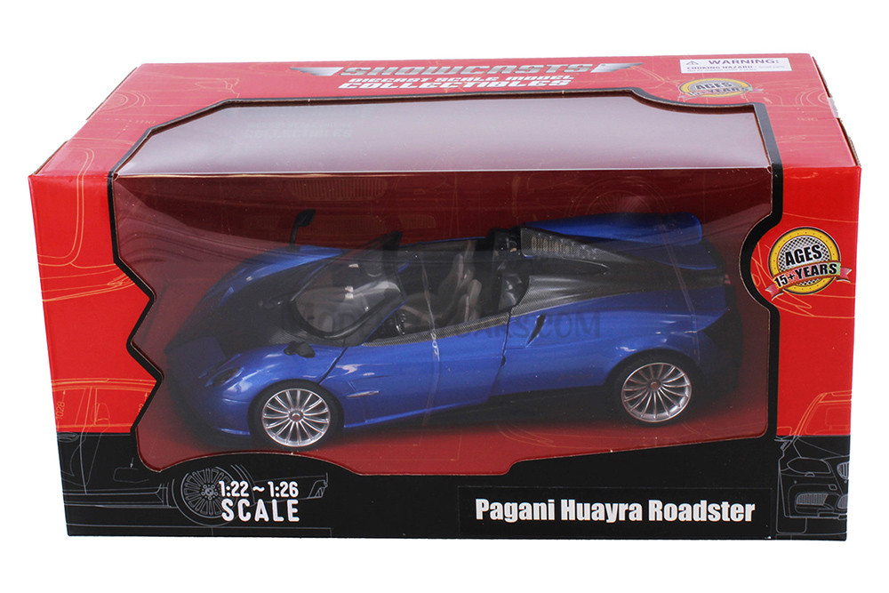 Pagani Huayra Roadster, Blue - Showcasts 68264BU - 1/24 Scale Diecast Model Toy Car