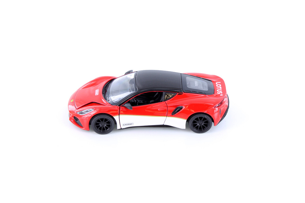 2023 Lotus Emira Heritage Edition, Red - Kinsmart 5456D - 1/34 Scale Diecast Model Toy Car