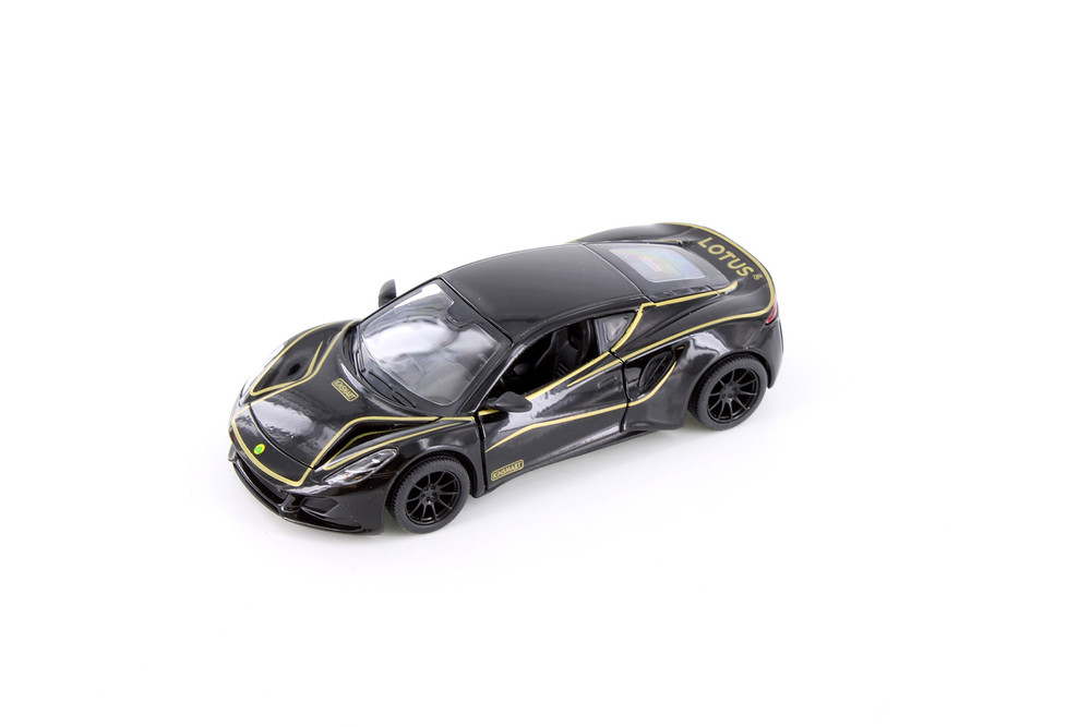 2023 Lotus Emira Heritage Edition, Black - Kinsmart 5456D - 1/34 Scale Diecast Model Toy Car