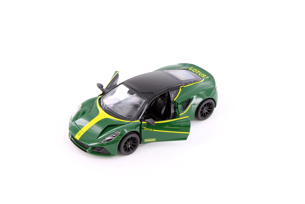 2023 Lotus Emira Heritage Edition, Green - Kinsmart 5456D - 1/34 Scale Diecast Model Toy Car