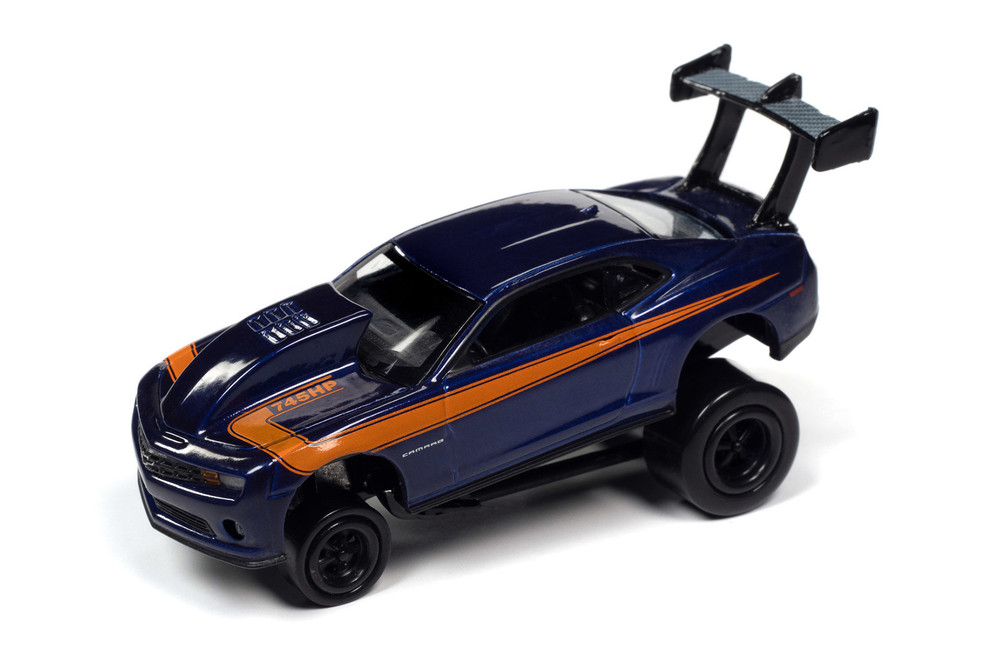 2011 Chevy Camaro, Metallic Purple w/Orange Graphics, Johnny Lightning JLSF024/48B - 1/64 Scale Car