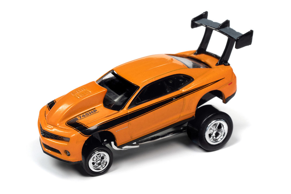 2011 Chevy Camaro, Sunset Metallic Orange - Johnny Lightning JLSF024/48A - 1/64 Scale Model Toy Car