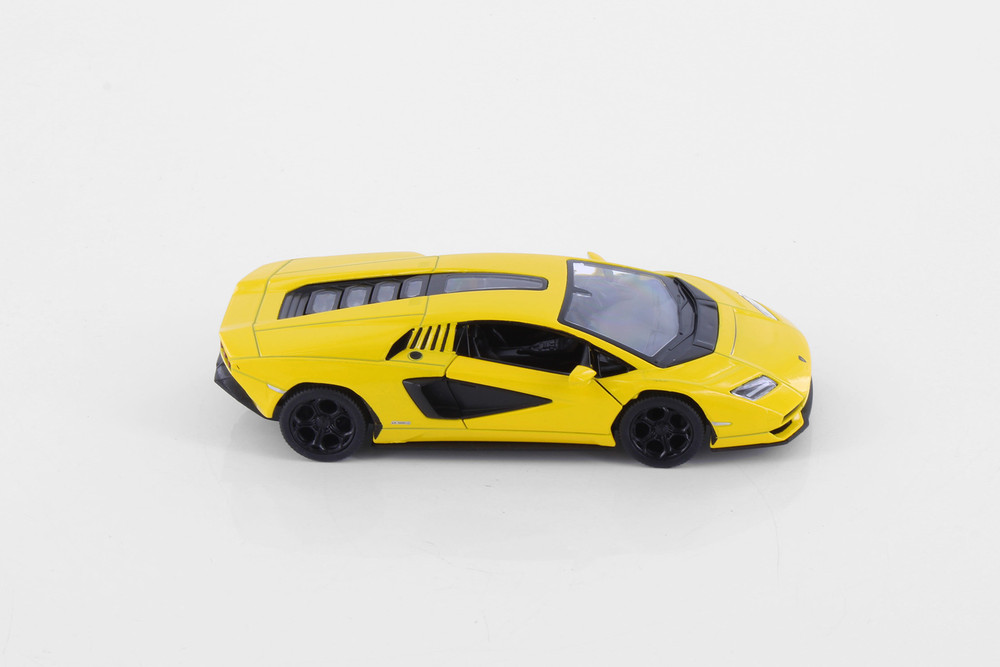 Lamborghini Countach LPI 800-4 Hardtop, Yellow - Kinsmart 5437D - 1/38 Scale Diecast Model Toy Car