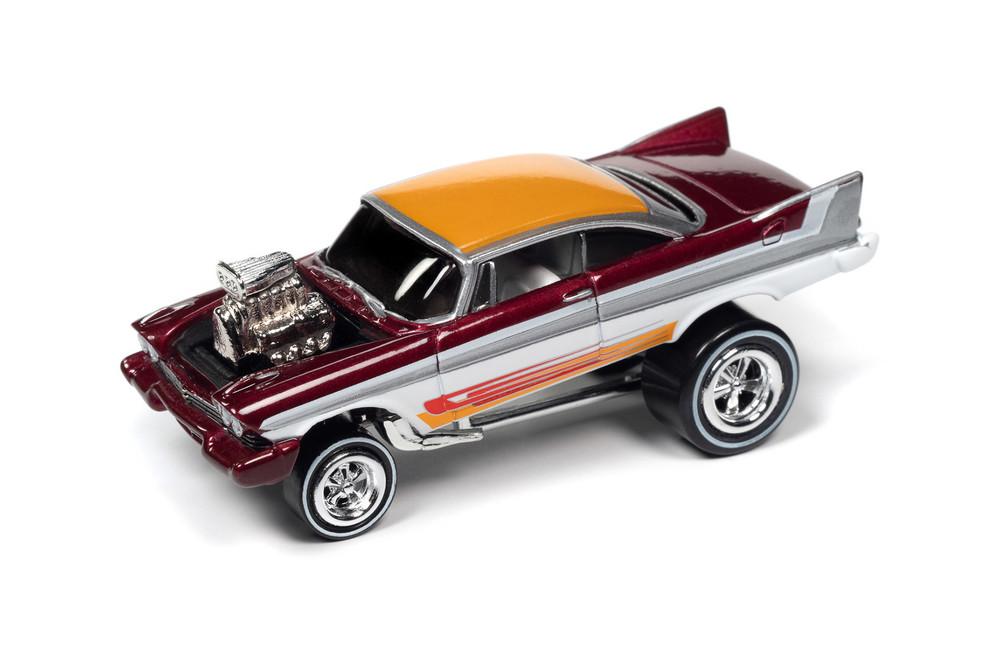 1958 Plymouth Fury, Metallic Red w/White - Johnny Lightning