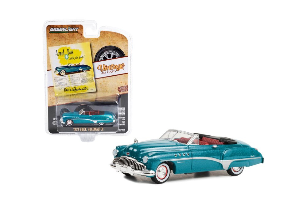 1949 Buick Roadmaster, Blue - Greenlight 39110A/48 - 1/64 Scale Diecast Model Toy Car