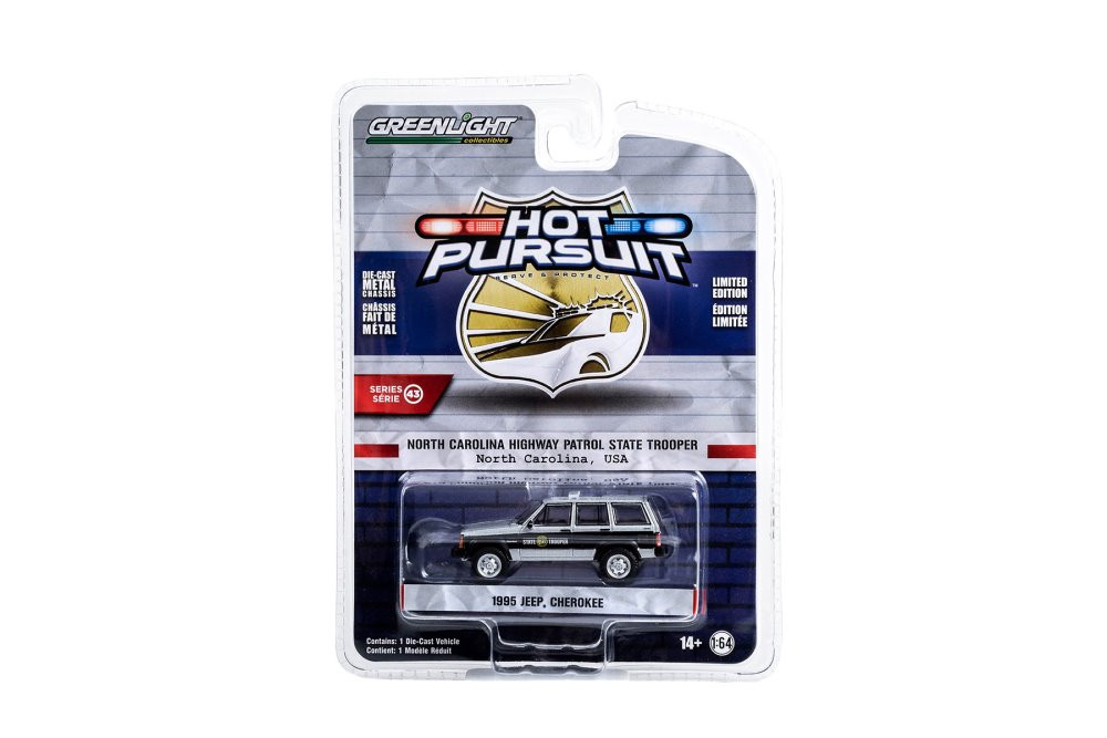 North Carolina Highway Patrol 1995 Jeep Cherokee - Greenlight 43010D - 1/64 Scale Diecast Car