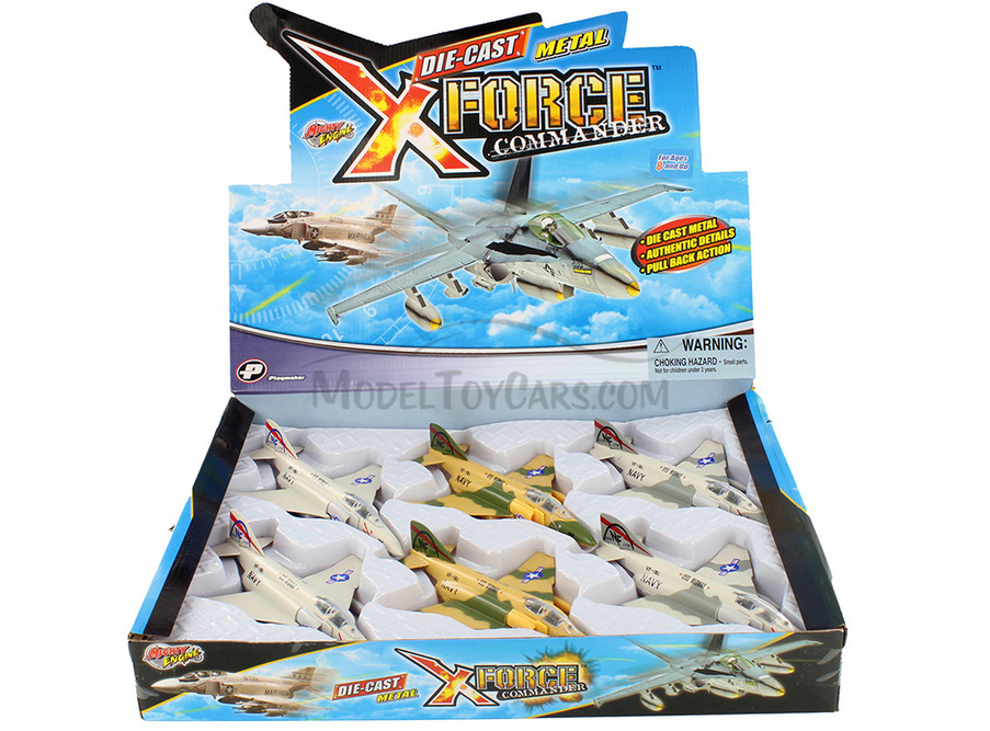 X Force Commander F-4 Phantom USS Midway Jet - Showcasts 51310 - 7 Inch Scale Set of 6 Model Planes