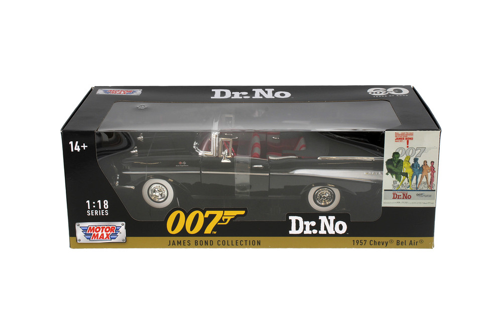 1957 Chevy Bel Air Convertible, James Bond 007 "Dr. No" - Motor Max 79831 - 1/18 Scale Diecast Car