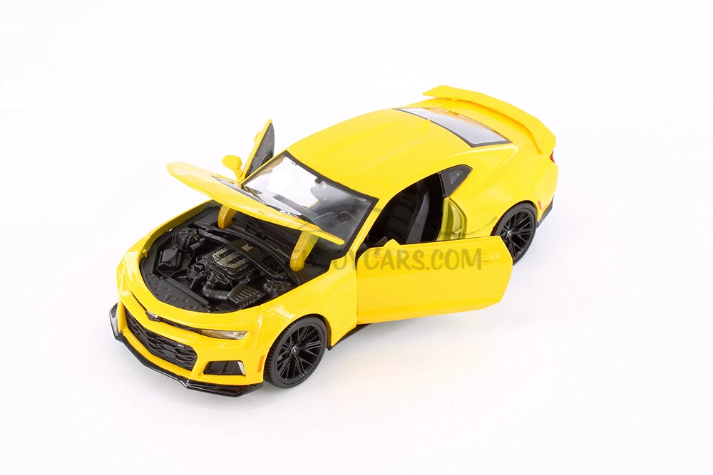 2017 Chevy Camaro ZL1 Hardtop, Yellow - Showcasts 37512 - 1/24 Scale Diecast Model Toy Car