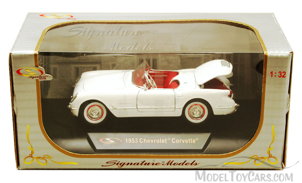 1953 Chevy Corvette Convertible, White - Signature Models 32429