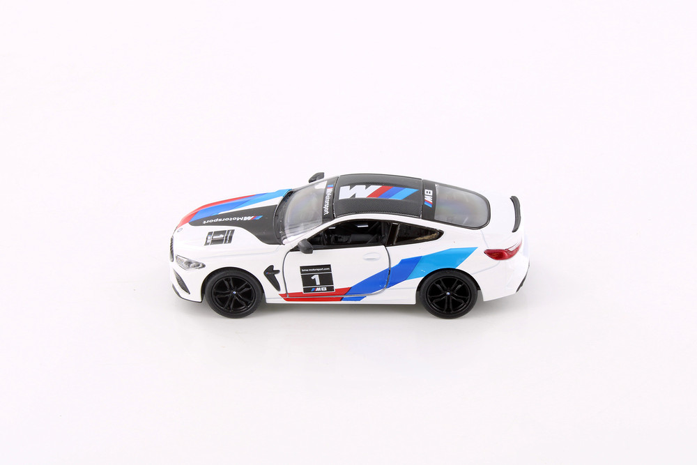 BMW M8 Competition Coupe Livery Edition, White - Kinsmart 5425DF - 1/38 Scale Diecast Model Toy Car