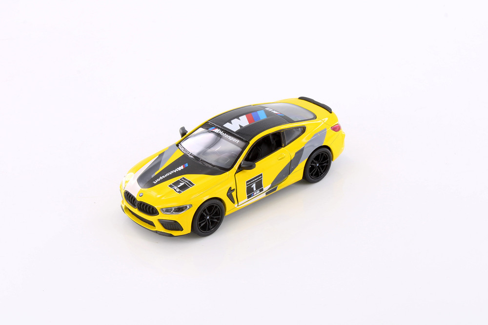 BMW M8 Competition Coupe Livery Edition, Yellow - Kinsmart 5425DF - 1/38 Scale Diecast Model Car