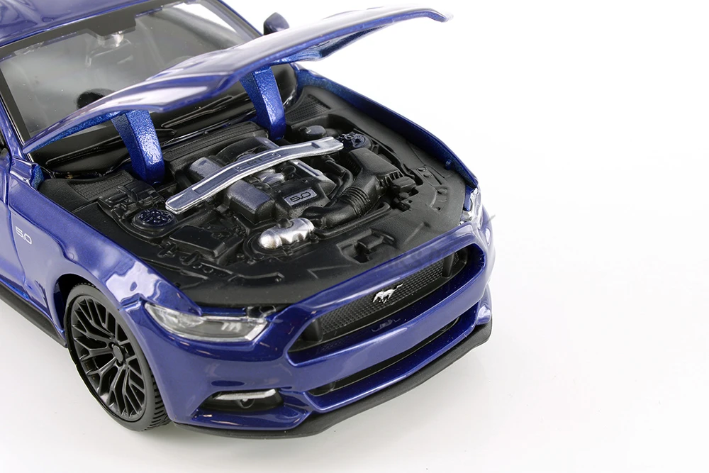 2015 Ford Mustang Hardtop, Blue - Showcasts 37508 - 1/24 Scale Diecast Model Toy Car