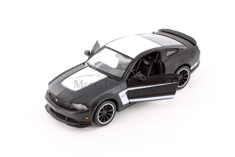 2012 Ford Mustang Boss 302 Hardtop, Black - Showcasts 37269 - 1/24 Scale Diecast Model Toy Car
