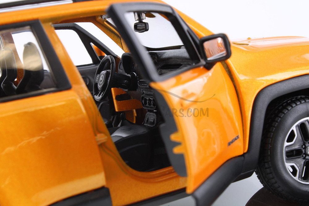 2017 Jeep Renegade SUV, Orange - Showcasts 37282 - 1/24 Scale Diecast Model Toy Car