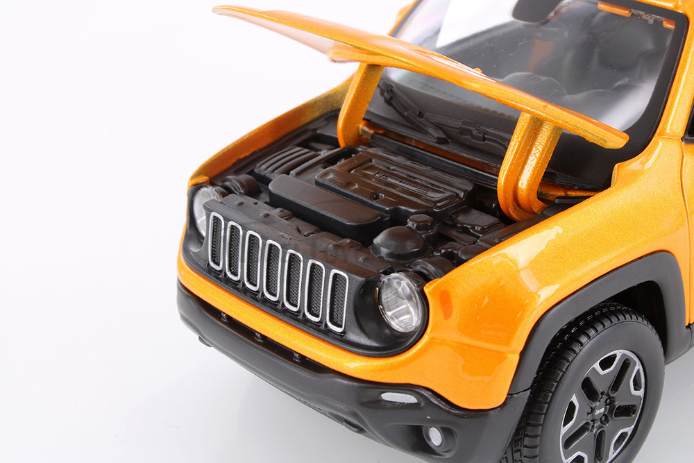 2017 Jeep Renegade SUV, Orange - Showcasts 37282 - 1/24 Scale Diecast Model Toy Car